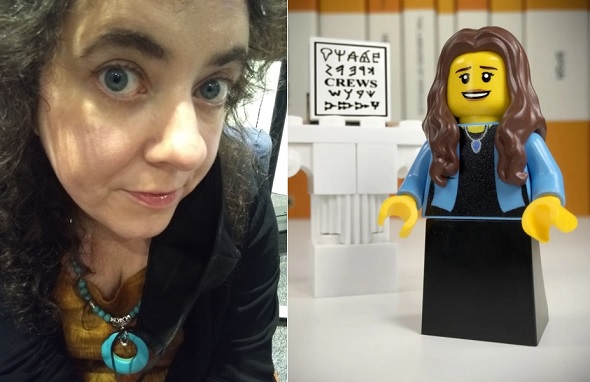 Pippa Steele pictured with her Lego figure