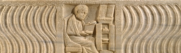 Sarcophagus with illustration of Greek Physician
