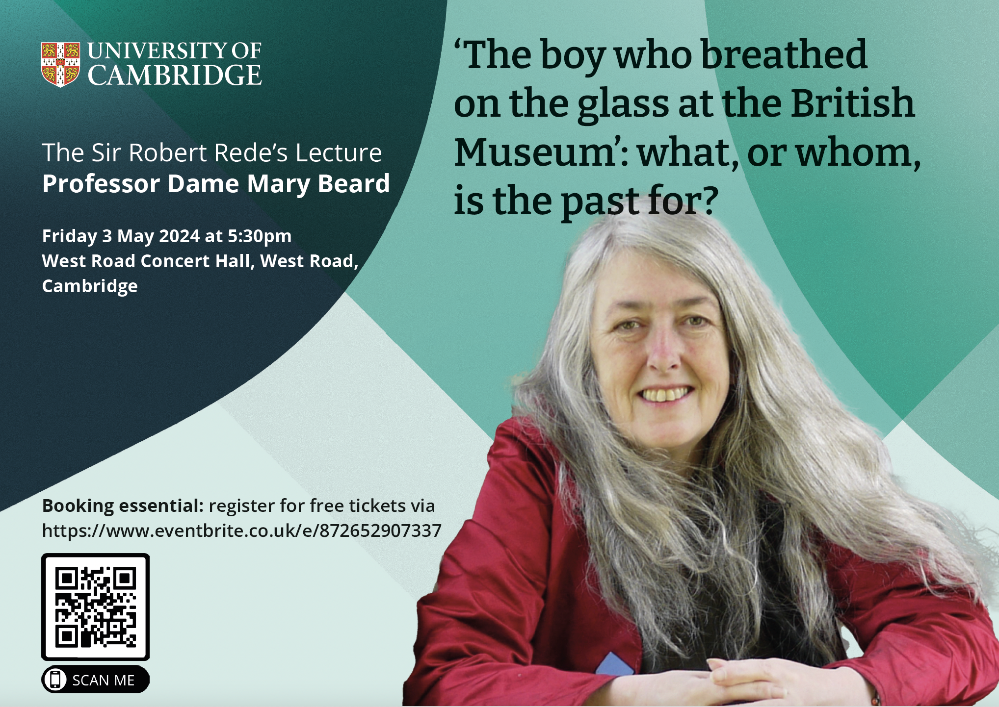 Mary Beard's Robert Rede Lecture Poster