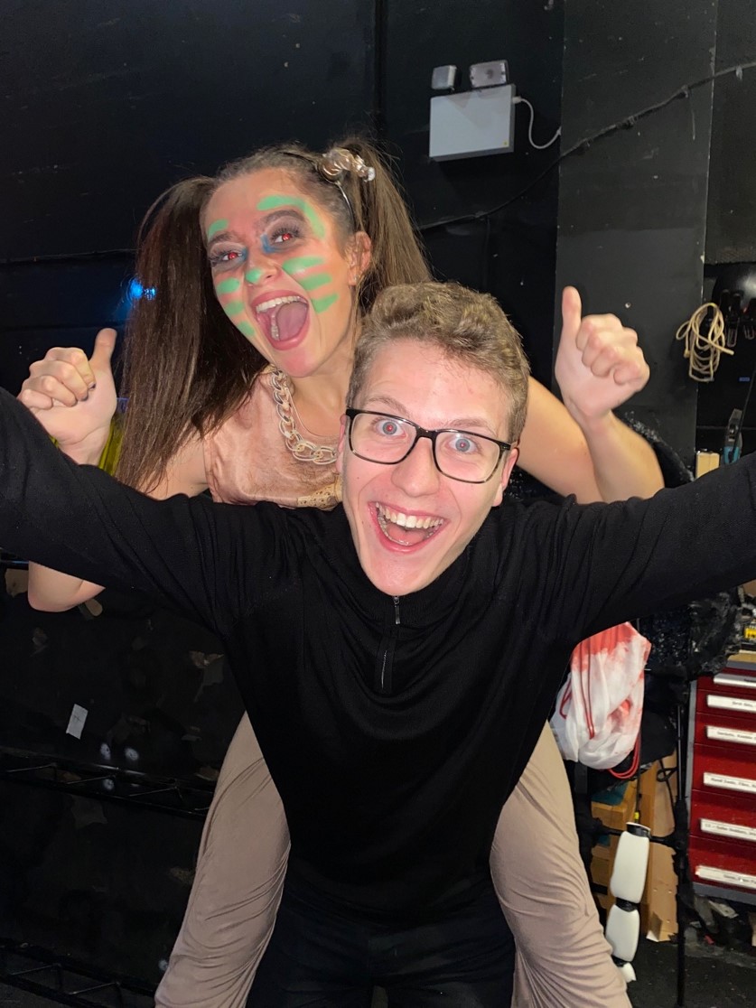 Cathryn and Her friend Declan (stage manager)