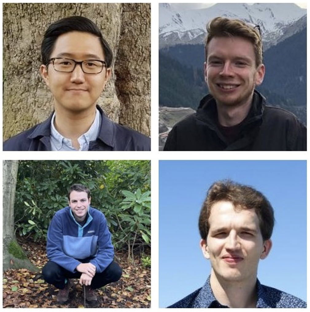 ECR headshots, top left Dr Il-Kweon Sir, top right Dr Michael Loy, bottom left Dr Thomas Matthews Boehmer, bottom right Dr Ludovico Pontiggia
