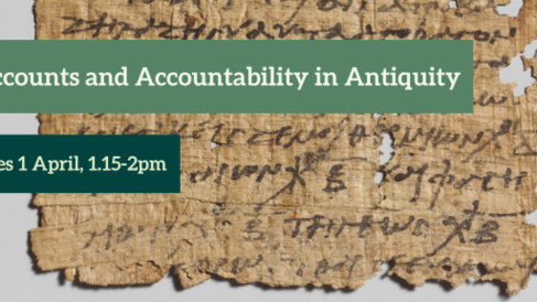 Accounts and Accountability. Tues 1 April, 1.15-2pm