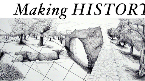 Making History: black and white landscape drawing