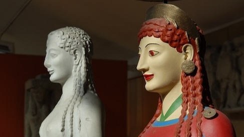 peplos kore close-up carousel