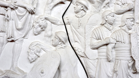 Close up of Trajan's Column