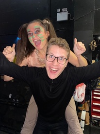 Cathryn and Her friend Declan (stage manager)