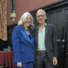 Professors Jo Quinn (left in blue) and Robin Osborne