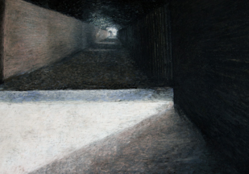 a view of a shadowy interior