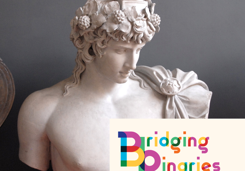 Bridging Binaries: plaster cast of Antinous, young man with naked chest