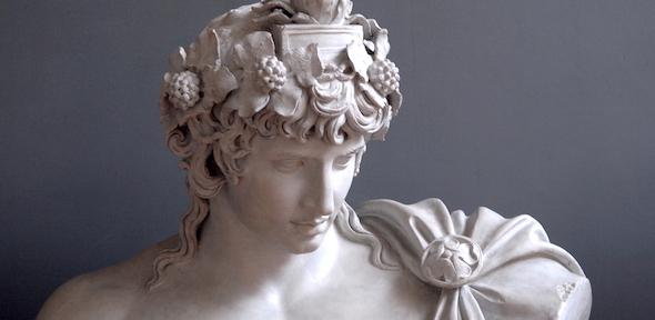 None Sculpted head of Antinous, a good looking young man