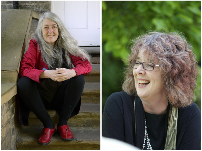 Left to right: Mary Beard and MM McCabe Spring 2021 Sather Series to include Mary Beard and MM McCabe