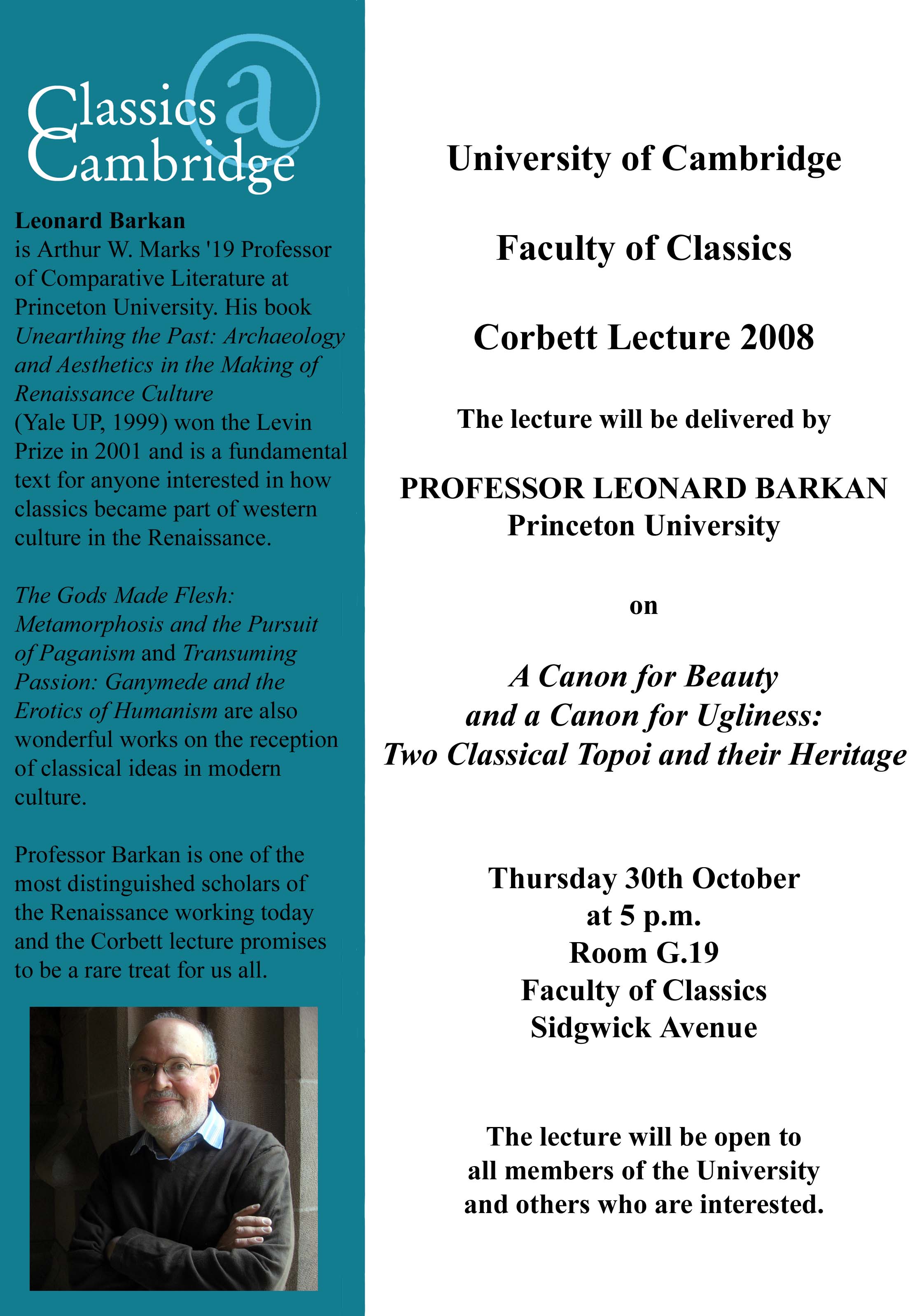 Corbett Lecture 2008
